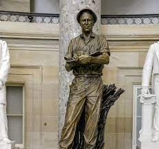 Bronze statue of Dr. Norman E. Borlaug.